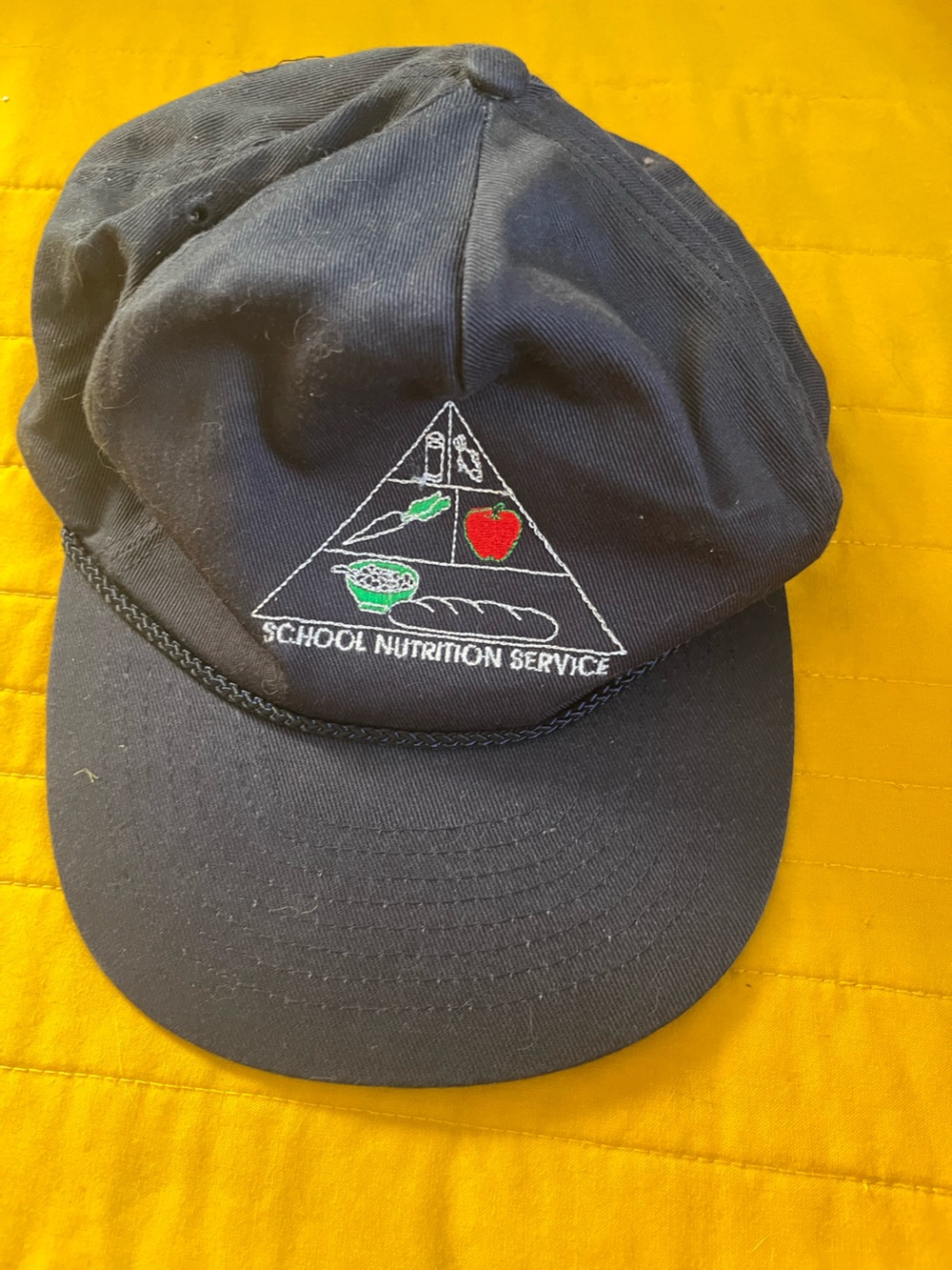 School Nutrition Service Black Embroidered Baseball Cap